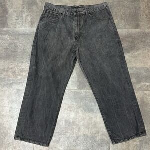 Sean John Garvey‎ Jeans Mens 38 Baggy Relaxed Black Denim Hip Hop Y2K
